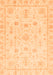 Machine Washable Oriental Orange Traditional Area Rugs, wshabs3433org