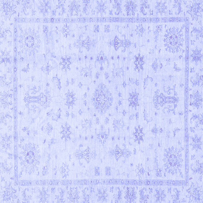 Square Oriental Blue Traditional Rug, abs3433blu