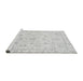 Sideview of Machine Washable Oriental Gray Traditional Rug, wshabs3433gry