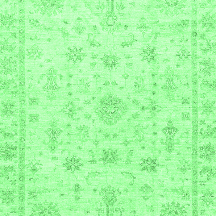 Machine Washable Oriental Emerald Green Traditional Area Rugs, wshabs3433emgrn