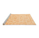 Sideview of Machine Washable Oriental Orange Traditional Area Rugs, wshabs3433org