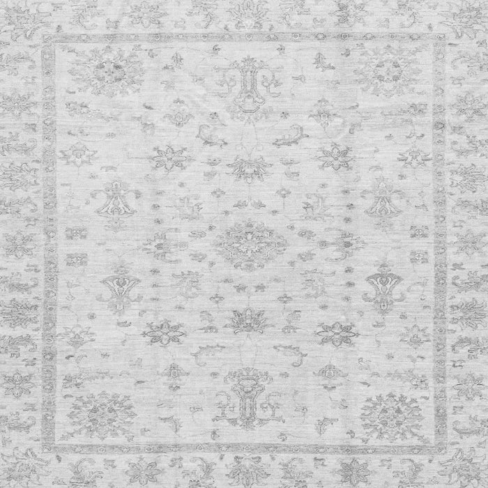 Square Machine Washable Oriental Gray Traditional Rug, wshabs3433gry
