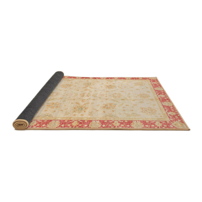 Sideview of Abstract Khaki Gold Modern Rug, abs3434