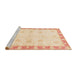 Sideview of Machine Washable Abstract Khaki Gold Rug, wshabs3434