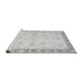 Sideview of Machine Washable Abstract Gray Modern Rug, wshabs3434gry