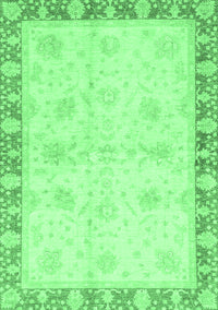 Abstract Emerald Green Modern Rug, abs3434emgrn