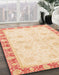 Machine Washable Abstract Khaki Gold Rug in a Family Room, wshabs3434