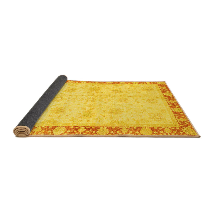 Sideview of Abstract Yellow Modern Rug, abs3434yw