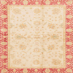 Square Abstract Khaki Gold Modern Rug, abs3434