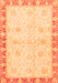 Machine Washable Abstract Orange Modern Area Rugs, wshabs3434org