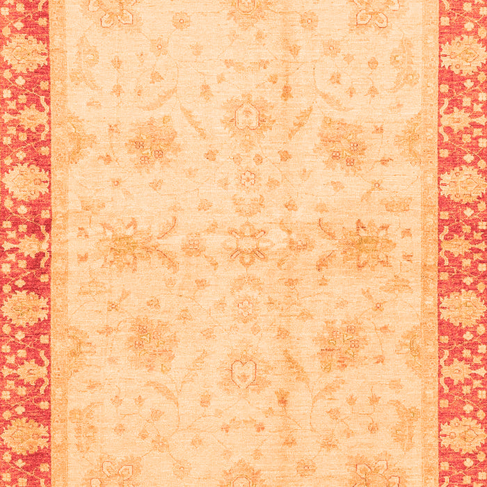 Machine Washable Abstract Orange Modern Area Rugs, wshabs3434org