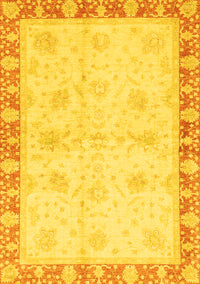 Abstract Yellow Modern Rug, abs3434yw