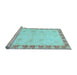 Sideview of Machine Washable Abstract Light Blue Modern Rug, wshabs3434lblu