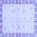 Square Abstract Blue Modern Rug, abs3434blu