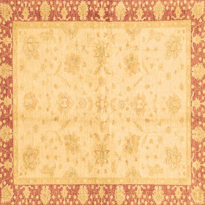 Square Abstract Brown Modern Rug, abs3434brn