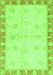 Machine Washable Abstract Green Modern Area Rugs, wshabs3434grn