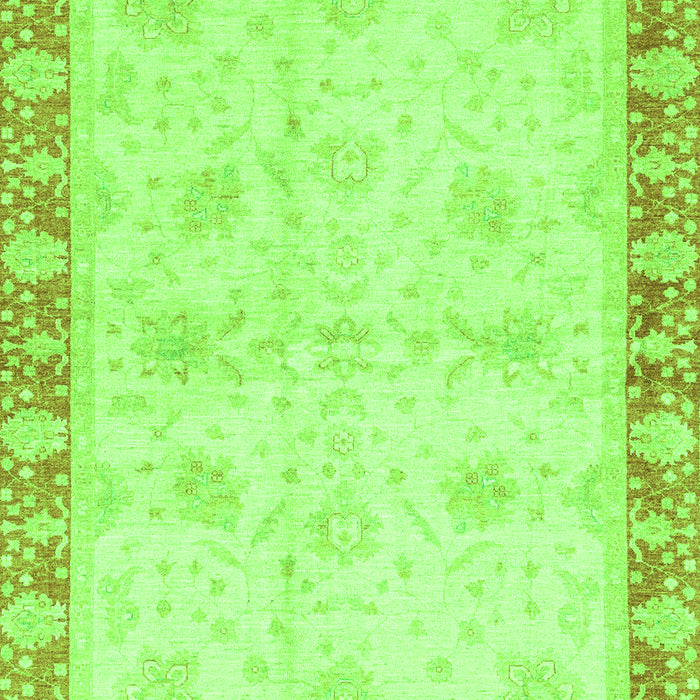 Machine Washable Abstract Green Modern Area Rugs, wshabs3434grn