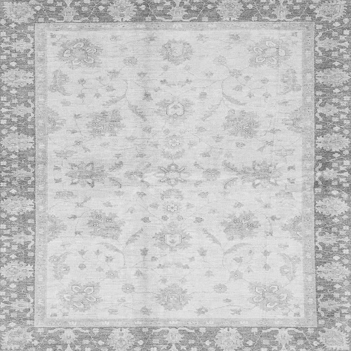 Square Machine Washable Abstract Gray Modern Rug, wshabs3434gry