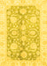 Machine Washable Oriental Yellow Traditional Rug, wshabs3435yw