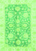 Machine Washable Oriental Green Traditional Area Rugs, wshabs3435grn