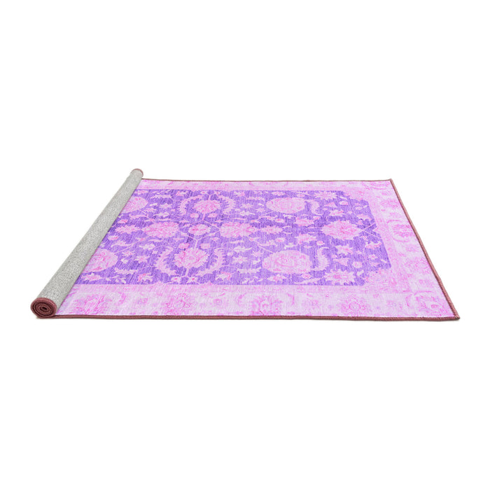 Sideview of Machine Washable Oriental Purple Traditional Area Rugs, wshabs3435pur