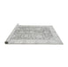 Sideview of Machine Washable Oriental Gray Traditional Rug, wshabs3435gry