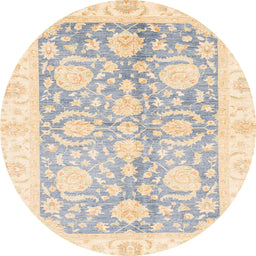 Round Machine Washable Abstract Sage Green Rug, wshabs3435