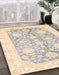 Abstract Sage Green Oriental Rug in Family Room, abs3435