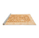 Sideview of Machine Washable Oriental Orange Traditional Area Rugs, wshabs3435org