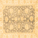 Square Oriental Brown Traditional Rug, abs3435brn