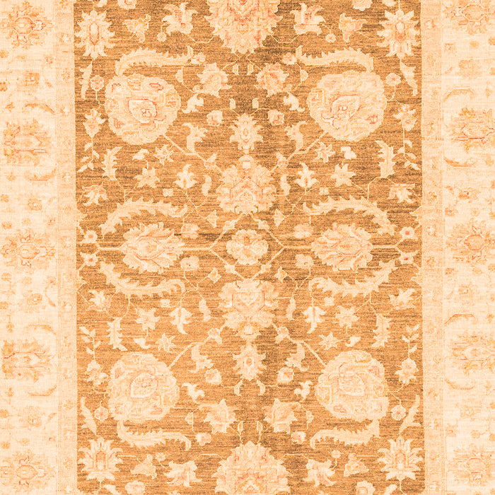 Machine Washable Oriental Orange Traditional Area Rugs, wshabs3435org