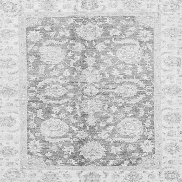 Square Machine Washable Oriental Gray Traditional Rug, wshabs3435gry