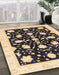 Machine Washable Abstract Brown Gold Rug in a Family Room, wshabs3436