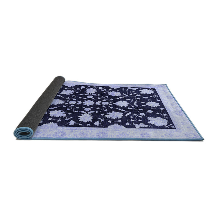 Sideview of Oriental Blue Traditional Rug, abs3436blu
