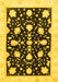 Machine Washable Oriental Yellow Traditional Rug, wshabs3436yw