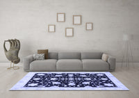 Machine Washable Oriental Blue Traditional Rug, wshabs3436blu