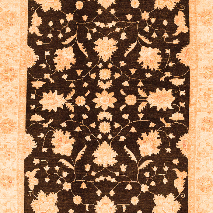 Machine Washable Oriental Orange Traditional Area Rugs, wshabs3436org