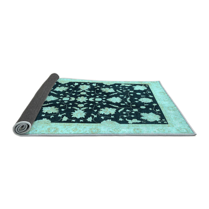 Sideview of Oriental Light Blue Traditional Rug, abs3436lblu