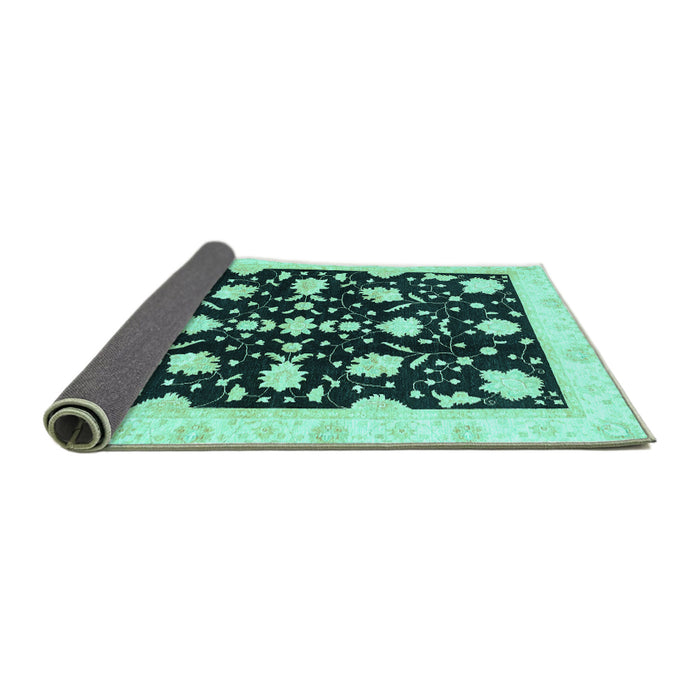 Sideview of Oriental Turquoise Traditional Rug, abs3436turq