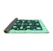 Sideview of Oriental Turquoise Traditional Rug, abs3436turq