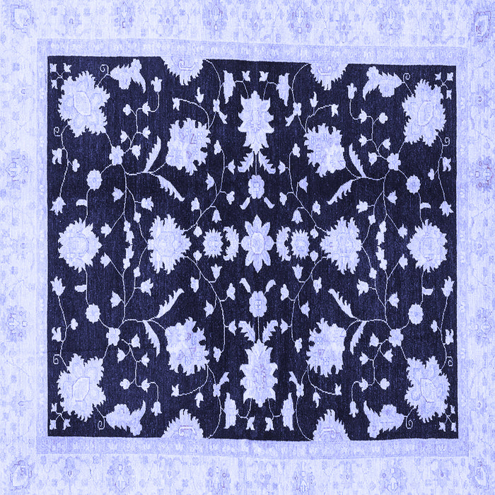 Square Oriental Blue Traditional Rug, abs3436blu