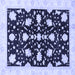Square Machine Washable Oriental Blue Traditional Rug, wshabs3436blu