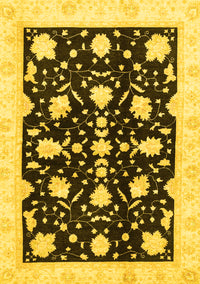 Oriental Yellow Traditional Rug, abs3436yw