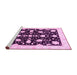 Sideview of Machine Washable Oriental Pink Traditional Rug, wshabs3436pnk