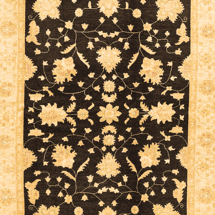 Machine Washable Oriental Brown Traditional Rug, wshabs3436brn