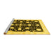 Sideview of Machine Washable Oriental Yellow Traditional Rug, wshabs3436yw