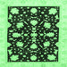 Square Oriental Emerald Green Traditional Rug, abs3436emgrn