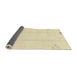 Sideview of Abstract Brown Gold Solid Rug, abs3437