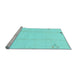 Sideview of Machine Washable Solid Light Blue Modern Rug, wshabs3437lblu