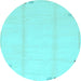 Round Solid Light Blue Modern Rug, abs3437lblu